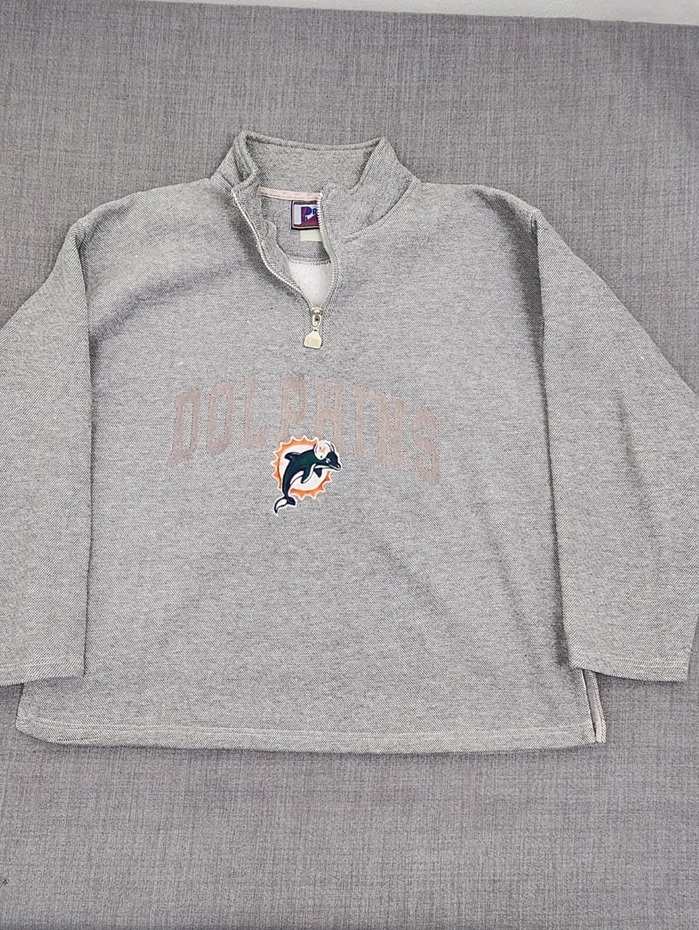 Pro Player × Miami Dolphins 1/4 Zip Pullover Sweatshirt. XXL